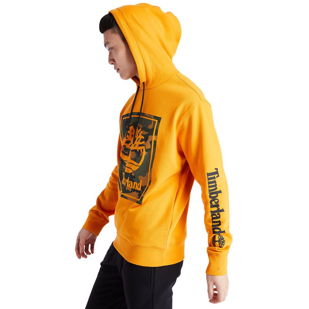 Sudadera Timberland Hombre Camo Tree-Logo Hoodie Naranjas - Chile YKT-427953